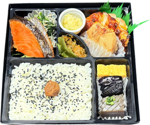 若鶏のゆず塩焼き＆銀鮭の塩焼き弁当